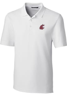 Cutter and Buck Washington State Cougars Mens White Forge Short Sleeve Polo