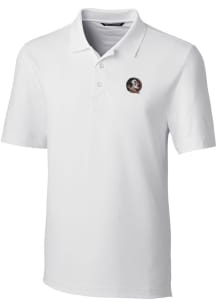 Cutter and Buck Florida State Seminoles Mens White Forge Short Sleeve Polo