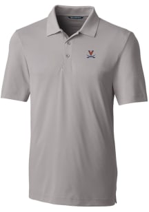 Cutter and Buck Virginia Cavaliers Mens Grey Forge Short Sleeve Polo