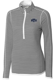 Cutter and Buck BYU Cougars Womens White Trevor Stripe Long Sleeve Full Zip Jacket