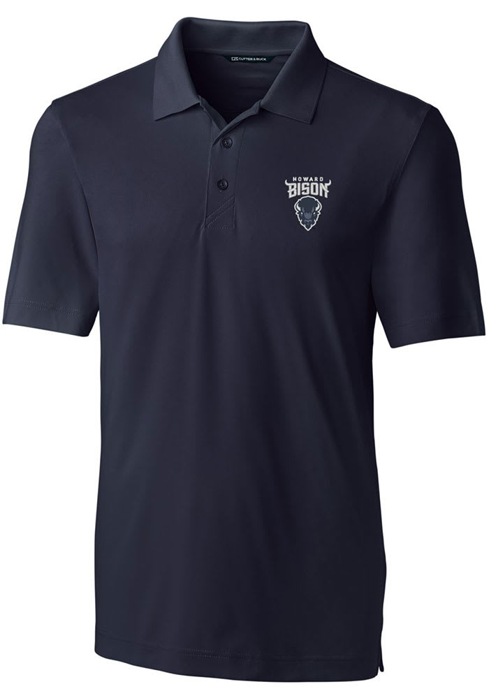 Cutter and Buck Howard Bison Mens Navy Blue Forge Short Sleeve Polo