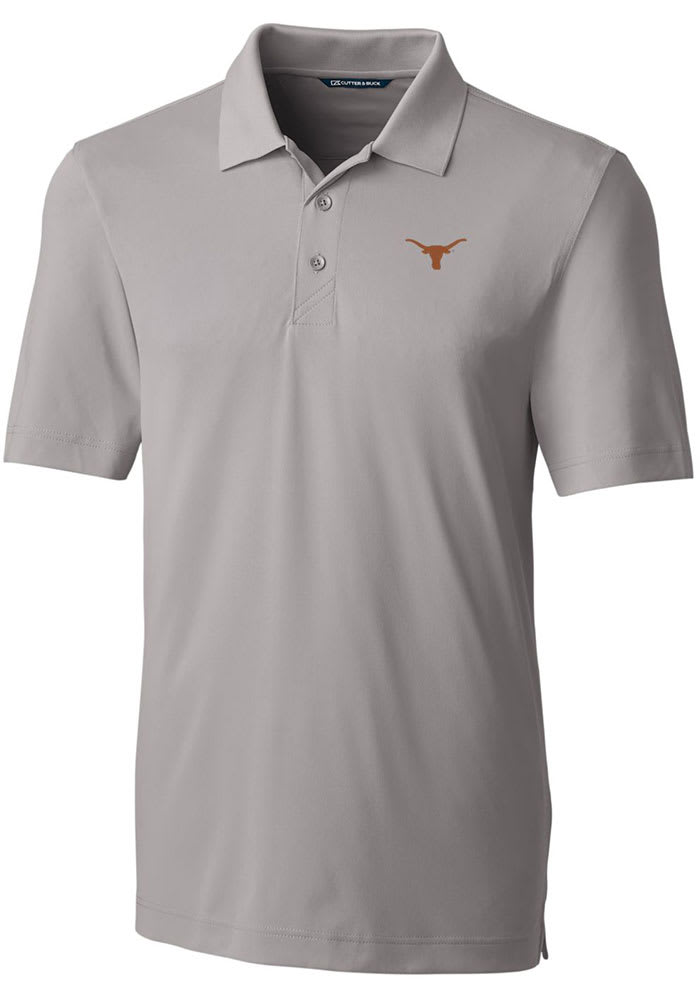 Cutter and Buck Texas Longhorns Mens Grey Forge Short Sleeve Polo