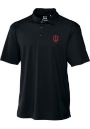 Cutter and Buck Indiana Hoosiers Mens Black Genre Short Sleeve Polo