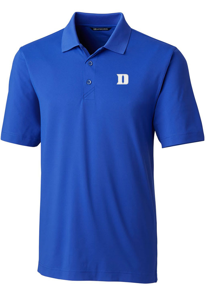 Cutter and Buck Duke Blue Devils Mens Blue Forge Short Sleeve Polo