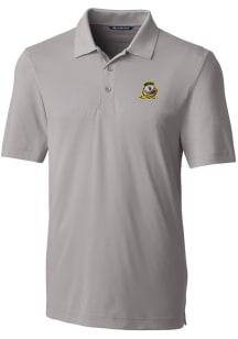 Cutter and Buck Oregon Ducks Mens Grey Forge Short Sleeve Polo