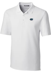 Cutter and Buck Florida Gators Mens White Forge Short Sleeve Polo