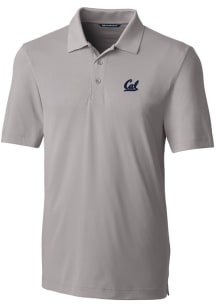 Cutter and Buck Cal Golden Bears Mens Grey Forge Short Sleeve Polo