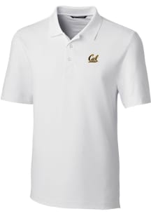 Cutter and Buck Cal Golden Bears Mens White Forge Short Sleeve Polo