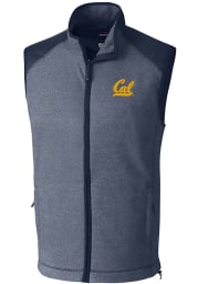Cutter and Buck Cal Golden Bears Mens Navy Blue Cedar Park Sleeveless Jacket