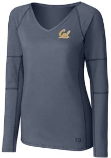 Cutter and Buck Cal Golden Bears Womens Navy Blue Victory Long Sleeve T-Shirt