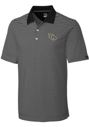 Cutter and Buck UCF Knights Mens Black Trevor Stripe Short Sleeve Polo
