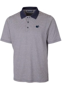Cutter and Buck Penn State Nittany Lions Mens Navy Blue Forge Tonal Stripe Short Sleeve Polo
