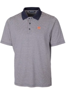 Cutter and Buck Auburn Tigers Mens Navy Blue Forge Tonal Stripe Short Sleeve Polo