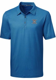 Cutter and Buck Xavier Musketeers Mens Navy Blue Pike Mini Pennant Short Sleeve Polo
