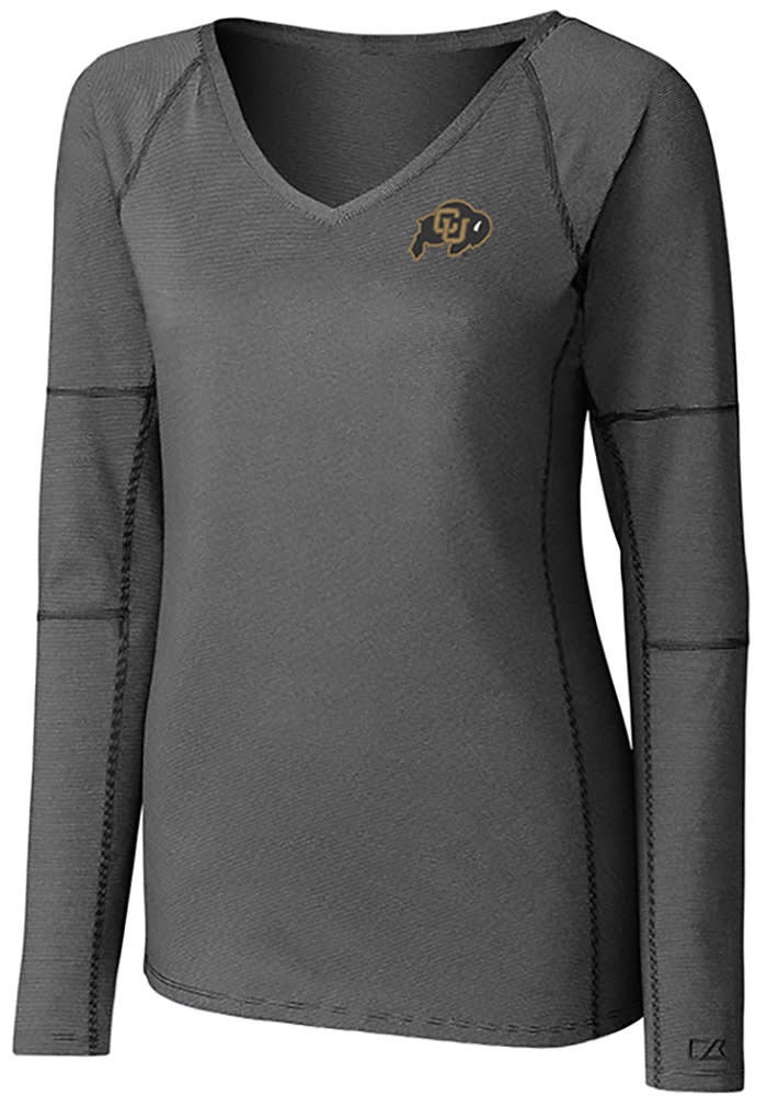 Cutter and Buck Colorado Buffaloes Womens Black Victory LS Tee