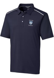 Cutter and Buck Columbia University Lions Mens Navy Blue Fusion Short Sleeve Polo