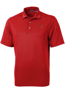 Cutter and Buck Cleveland Guardians Mens Red Virtue Short Sleeve Polo