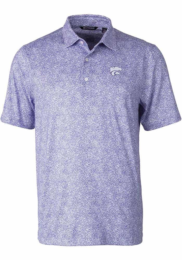 Cutter and Buck K-State Wildcats Mens Lavender Constellation Polo Short Sleeve Polo