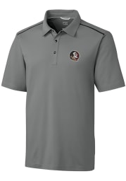 Cutter and Buck Florida State Seminoles Mens Grey Fusion Short Sleeve Polo