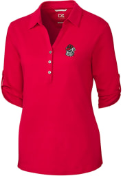 Cutter and Buck Georgia Bulldogs Womens Thrive Long Sleeve Red Dress Shirt