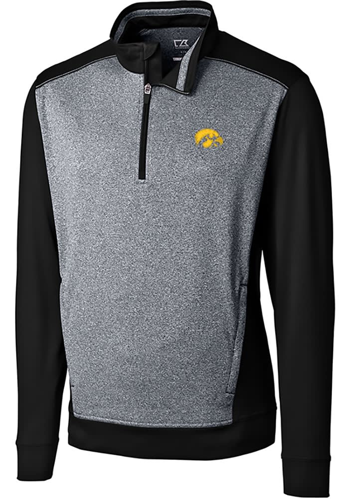 Cutter and Buck Iowa Hawkeyes Replay Pullover Black