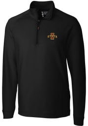 Cutter and Buck Iowa State Cyclones Mens Black Jackson Long Sleeve 1/4 Zip Pullover