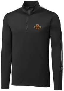 Cutter and Buck Iowa State Cyclones Mens Black Pennant Sport Long Sleeve 1/4 Zip Pullover