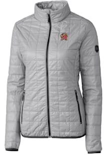 Womens Maryland Terrapins Grey Cutter and Buck Rainier PrimaLoft Puffer Filled Jacket