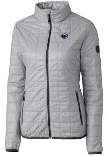 Cutter and Buck Penn State Nittany Lions Womens Grey Rainier PrimaLoft Puffer Filled Jacket