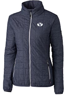 Cutter and Buck BYU Cougars Womens Anthracite Rainier PrimaLoft Puffer Filled Jacket