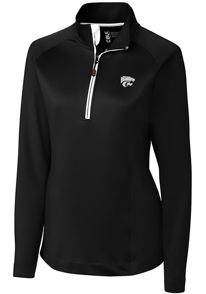 Cutter and Buck K-State Wildcats Womens Black Jackson 1/4 Zip Pullover