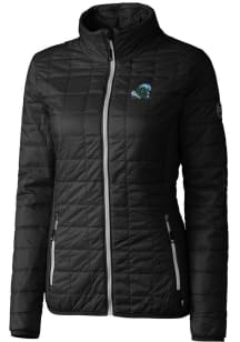 Cutter and Buck Tulane Green Wave Womens Black Rainier PrimaLoft Puffer Filled Jacket