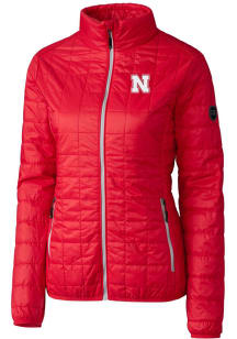Cutter and Buck Nebraska Cornhuskers Womens Red Rainier PrimaLoft Puffer Filled Jacket