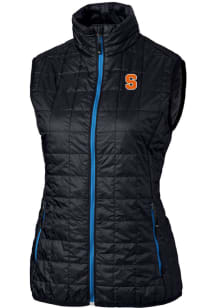 Cutter and Buck Syracuse Orange Womens Navy Blue Rainier PrimaLoft Puffer Vest