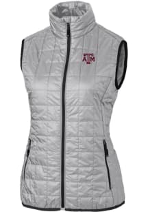 Cutter and Buck Texas A&amp;M Aggies Womens Grey Rainier PrimaLoft Puffer Vest