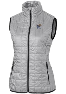 Cutter and Buck Memphis Tigers Womens Grey Rainier PrimaLoft Puffer Vest