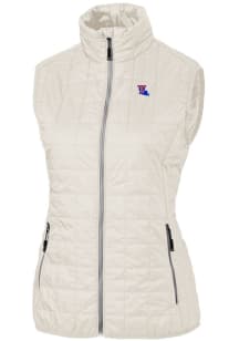 Cutter and Buck Louisiana Tech Bulldogs Womens White Rainier PrimaLoft Puffer Vest