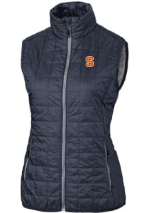 Cutter and Buck Syracuse Orange Womens Grey Rainier PrimaLoft Puffer Vest