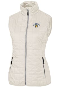 Cutter and Buck San Jose State Spartans Womens White Rainier PrimaLoft Puffer Vest