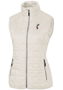 Cutter and Buck Cincinnati Bearcats Womens White Rainier PrimaLoft Puffer Vest