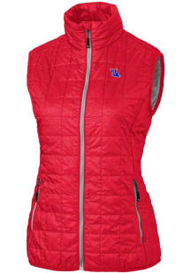 Cutter and Buck Louisiana Tech Bulldogs Womens Red Rainier PrimaLoft Puffer Vest