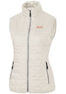 Cutter and Buck Pacific Tigers Womens White Rainier PrimaLoft Puffer Vest