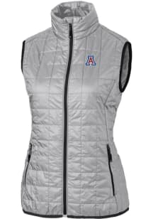 Cutter and Buck Arizona Wildcats Womens Grey Rainier PrimaLoft Puffer Vest