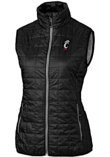 Cutter and Buck Cincinnati Bearcats Womens Black Rainier PrimaLoft Puffer Vest