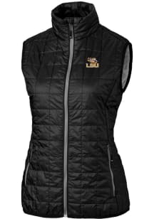 Cutter and Buck LSU Tigers Womens Black Rainier PrimaLoft Puffer Vest