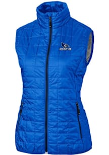 Cutter and Buck Creighton Bluejays Womens Blue Rainier PrimaLoft Puffer Vest