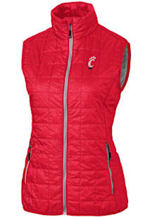 Cutter and Buck Cincinnati Bearcats Womens Red Rainier PrimaLoft Puffer Vest