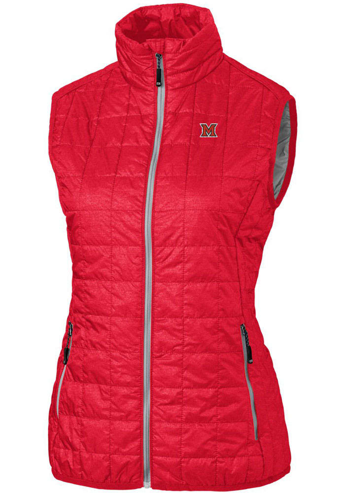 Cutter and Buck Miami RedHawks Womens Rainier PrimaLoft Puffer Vest