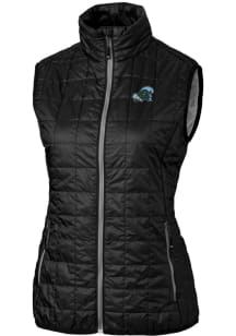 Cutter and Buck Tulane Green Wave Womens Black Rainier PrimaLoft Puffer Vest