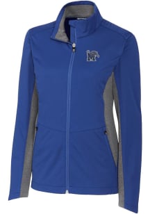 Cutter and Buck Memphis Tigers Womens Blue Navigate Softshell Light Weight Jacket